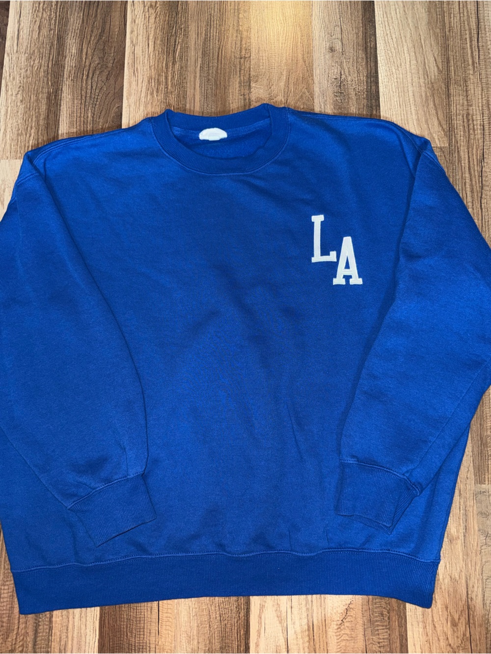 Reflex Royal Blue Kids Sweatshirt with White LA Lettering